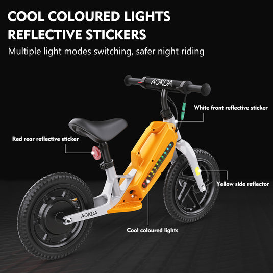 Enhanced Safety with Cool Lights & Reflective Stickers