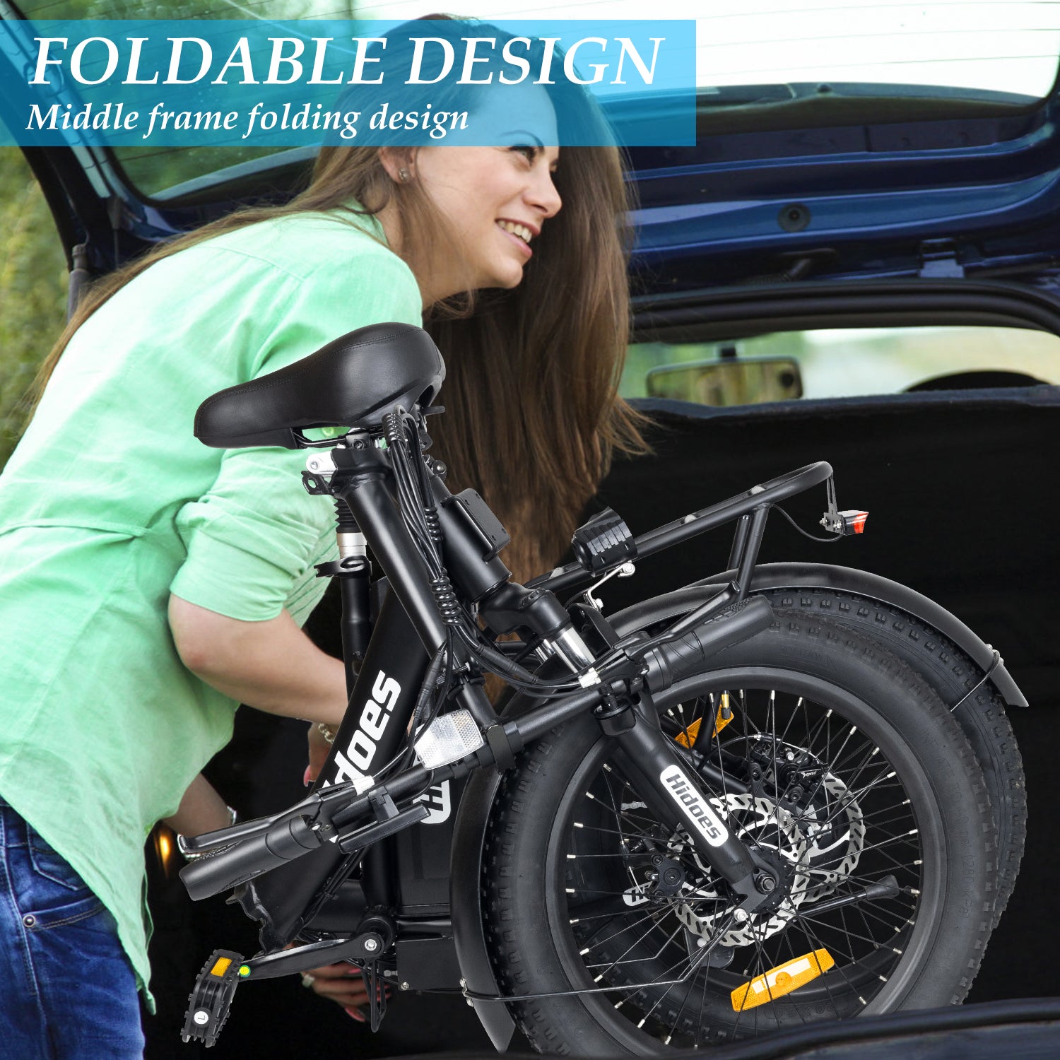 Hidoes C2 Folding electric bike for commuting folding desing, easy to stock and carry