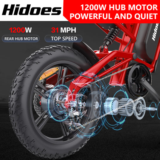 Hidoes B6 fat tire electric bike with 1200W Motor