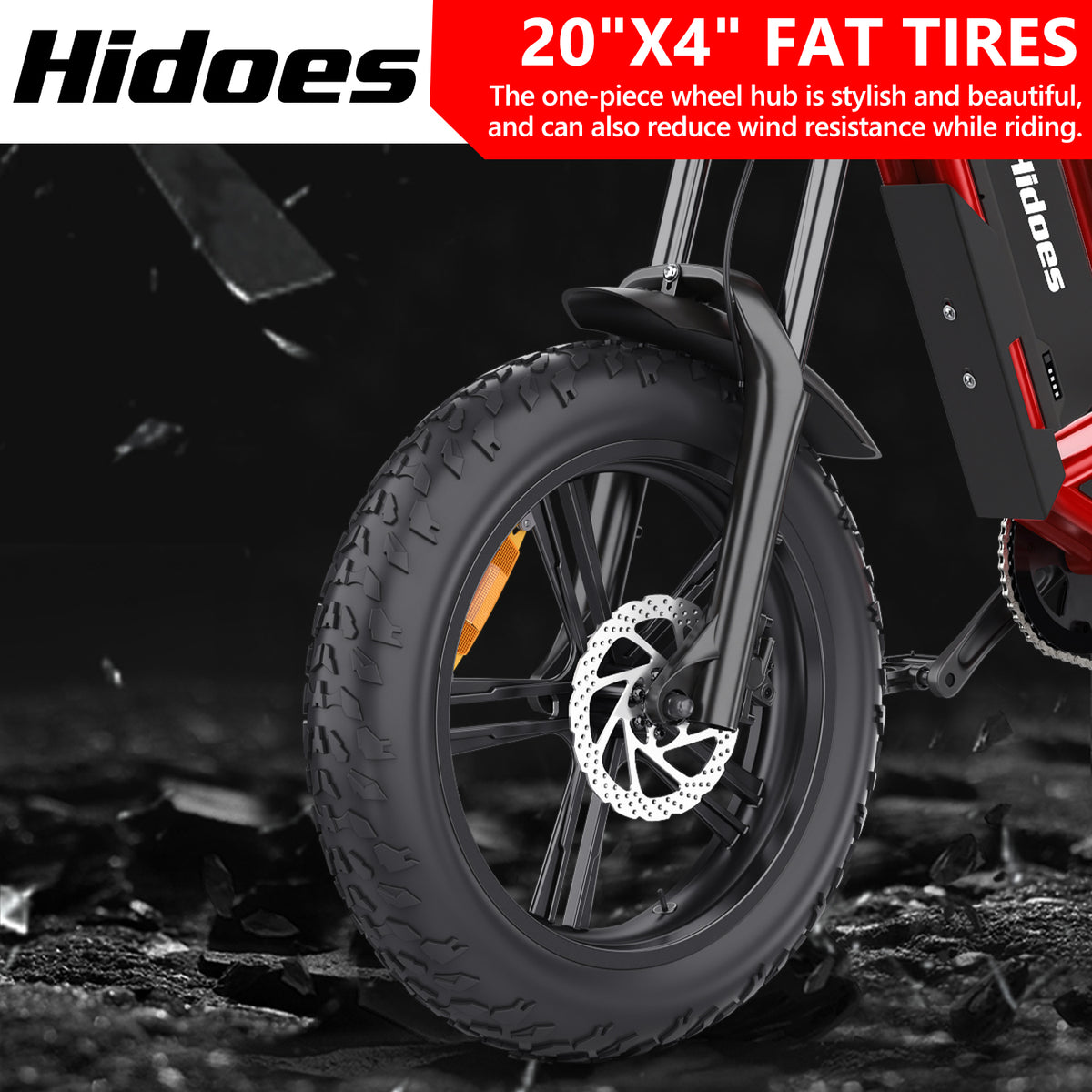 Hidoes B6 fat tire electric bike with 20" x4" fat tire electric bike