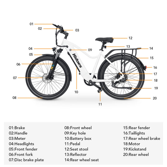 Hidoes BN1 Commuter Electric Bike for adults