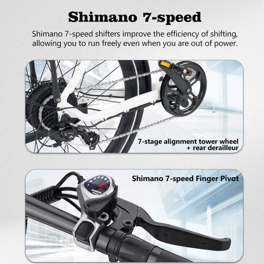 Hidoes BN1 commuter electric bike with shimano 7 speed gears