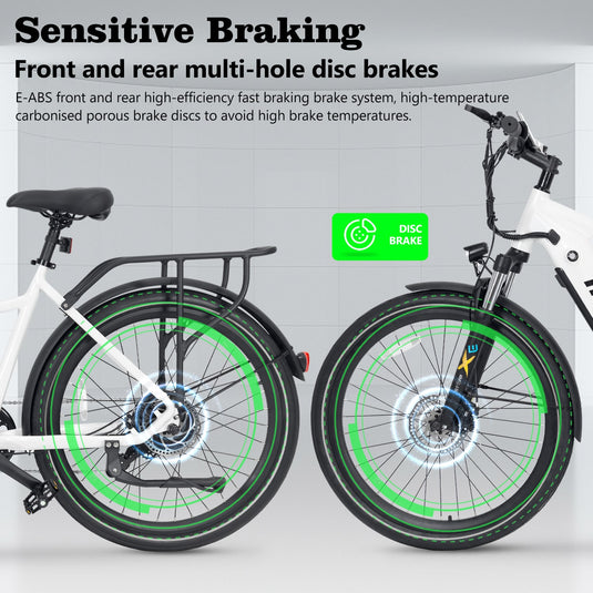 Hidoes BN1 electric bike for adults with dual disc brakes