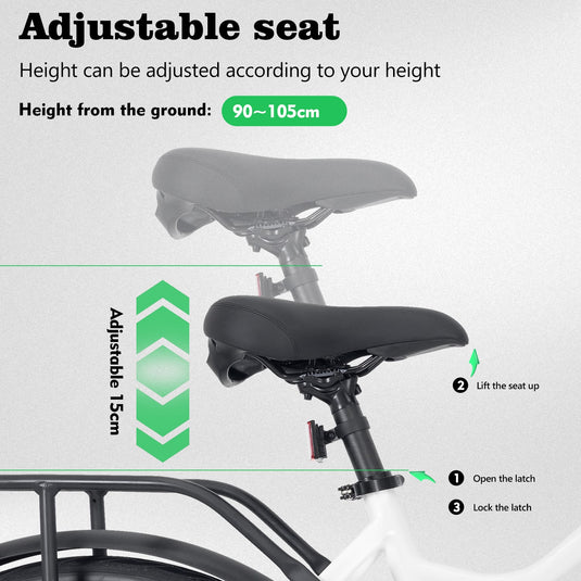 Hidoes BN1 electric bike for tall man with height adjustable seat.