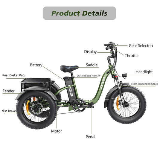 VIPCOO ET1 Electric Tricycle