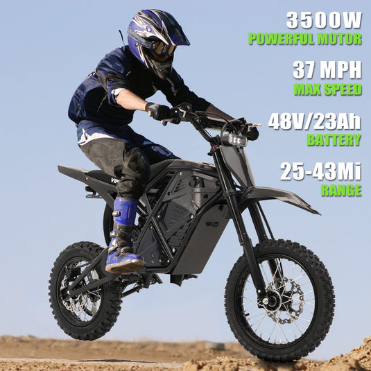 VIPCOO H3 Electric Dirt Bikes - 37 Mph Fast Speed